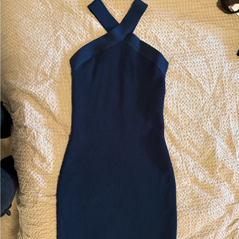 Aritzia Babaton Sculpt Knit Criss Cross Dress